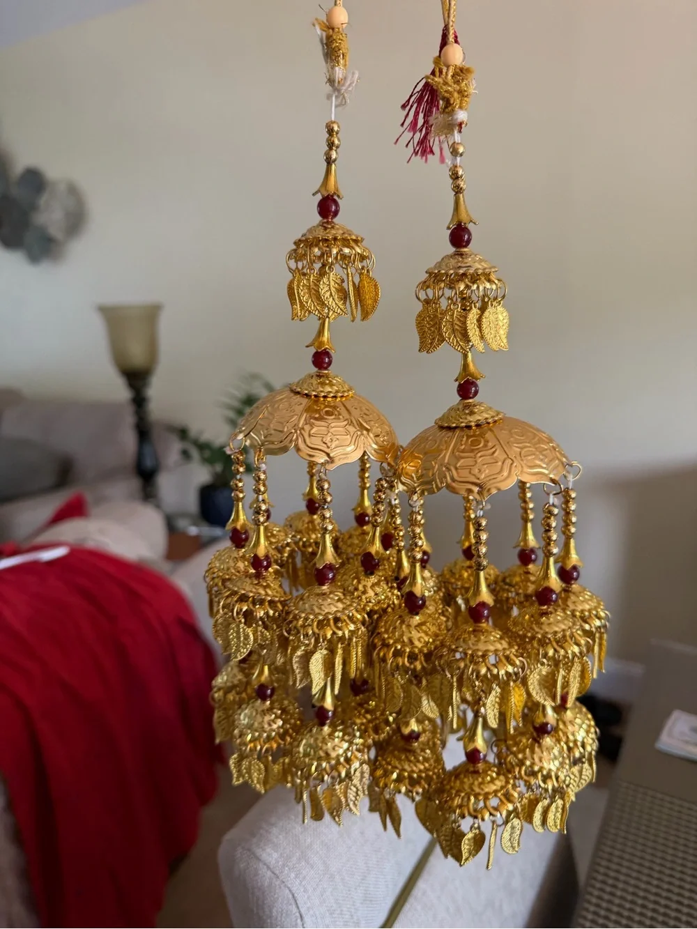 Gold and Maroon Bridal kaleeren - Women Jewelry
